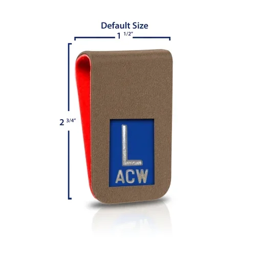 1 1/2″ Width Thin Kydex Clipper Markers with up to 3 initials.