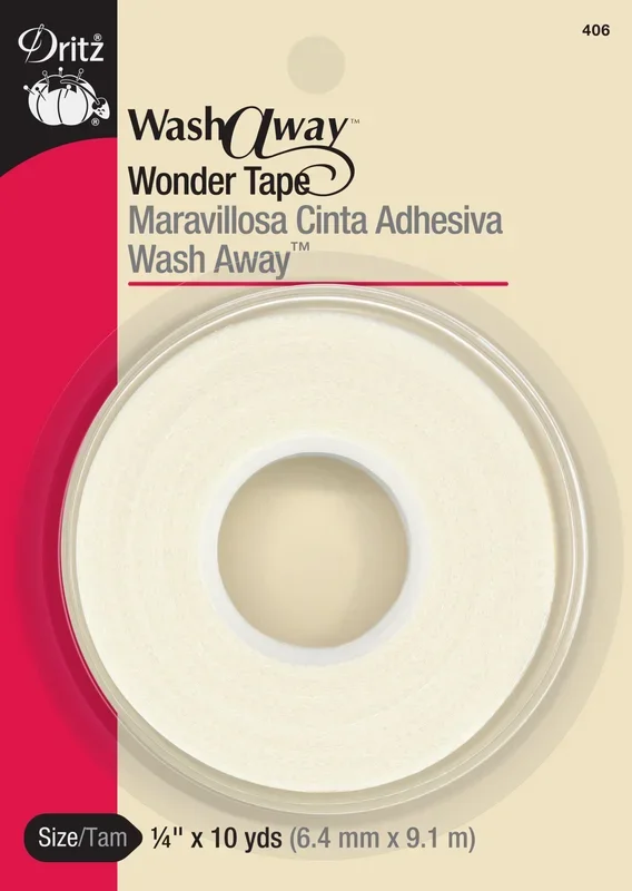 1/4″ Wash-A-Way Wonder Tape, White