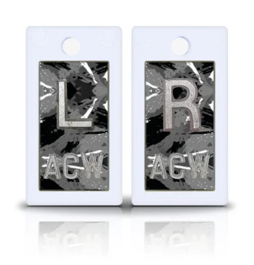 1 5/8″ Height Plastic Backing Lead X-Ray Markers, Grunge Splatter Design