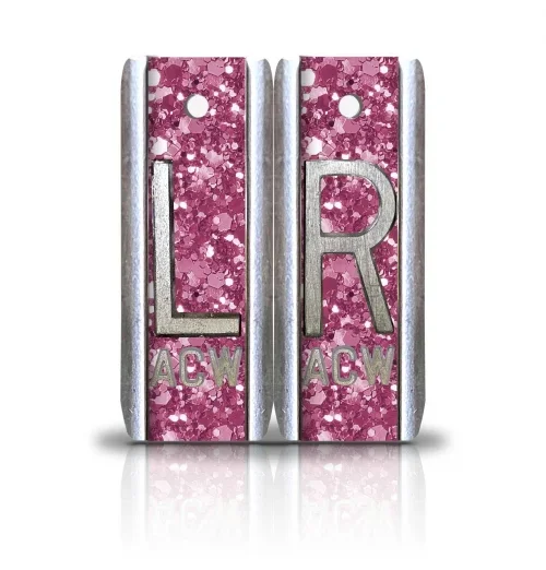 1 7/8″ Height Aluminum Elite Style Lead X Ray Markers, Melon Glitter