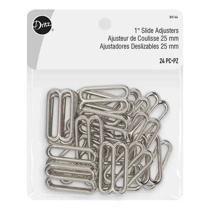 1″ Slide Adjusters, Nickel, 24 pc