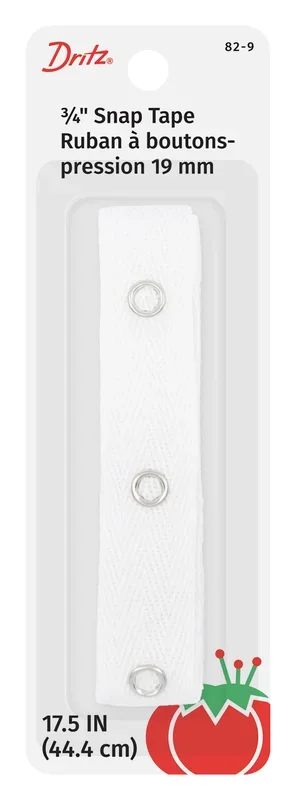 17-1/2″ Snap Tape, 12 Snaps