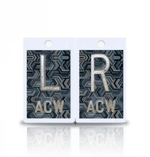 2″ Plastic X Ray Markers- Geometric Grunge Design