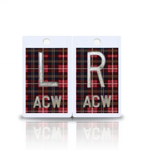 2″ Plastic X Ray Markers- Plaid Design
