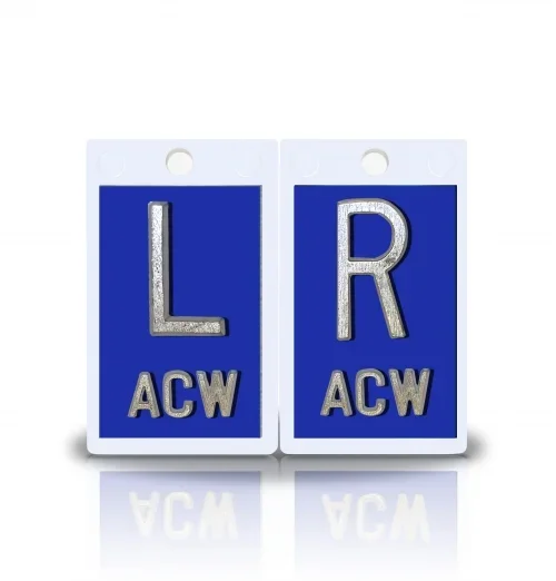 2″ Plastic X Ray Markers- Solid Brilliant Blue Color