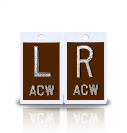 2″ Plastic X Ray Markers- Solid Brown Color