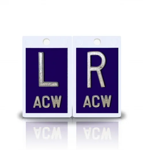 2″ Plastic X Ray Markers- Solid Purple Color