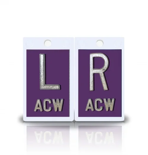 2″ Plastic X Ray Markers- Violet Solid Color