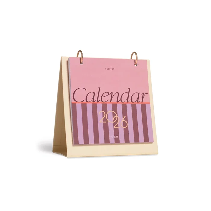 2026 Modern Type Desk Calendar