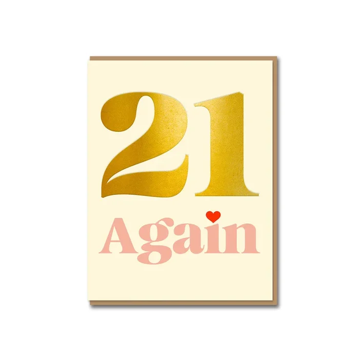 21 Again Greeting Card