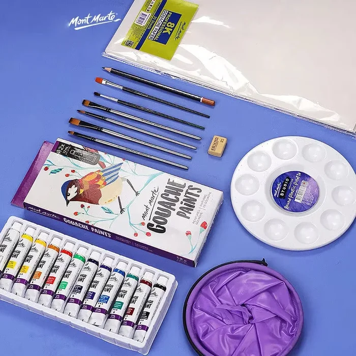 24-Color Gouache & Watercolor Set
