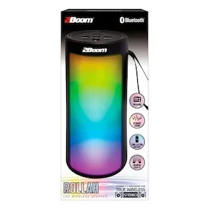 2Boom Rollah Color-Changing LED Bluetooth Speakers