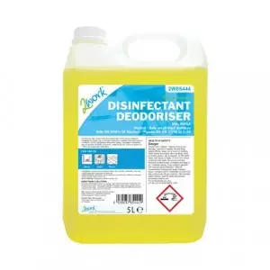 2Work Bactericidal Cleaner Disinfectant Deodoriser Lemon 5 Litre 2W85444
