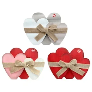 3 Hearts Wood Tabletop Display