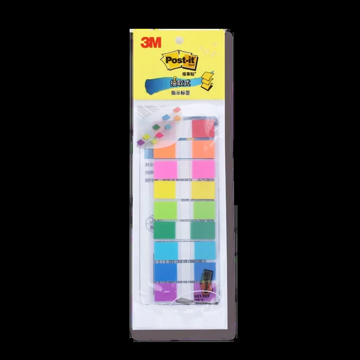 3M Post-it Fluorescence Sticky Index Tabs – 9 Color Set
