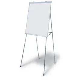 4-Leg White Magnetic Markerboard Portable Presentation Easel, Aluminum Construction