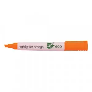5 Star Highlighter Chisel Tip 1-5mm Line Orange (Pack of 10)