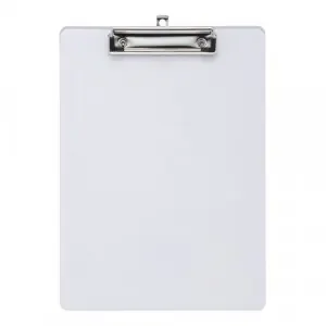 5 Star Office Clipboard Solid Plastic Durable with Rounded Corners A4 Clear