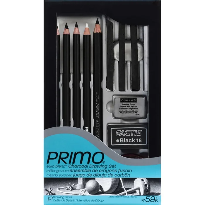 #59K Primo® Euro Blend™ Charcoal Drawing Set