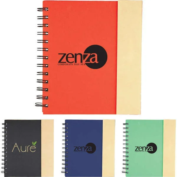 6.5″ x 7″ Lock-it Spiral Notebook w/Pen