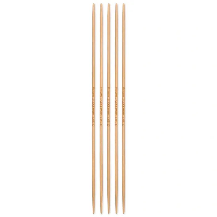 6″ Double Point Knitting Needles, Bamboo