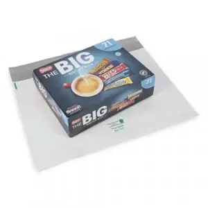 75% Rec Polymailer Opaque Pj7 75Mu White 506x353mm + 75mm Lip 100/Pk