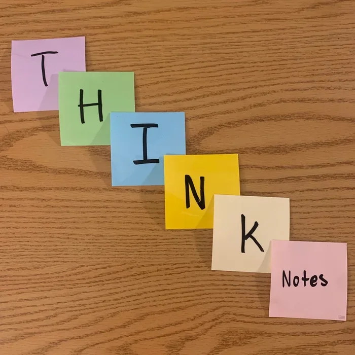 “Think Notes” Reusable Sticky Notes