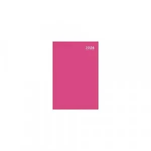 A4 2026 Week to View Diary Bright Pink Casebound