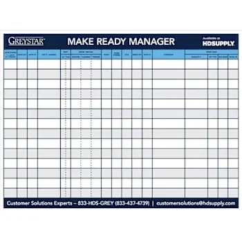Accuform 48×36 Greystar Kpi Board With Header