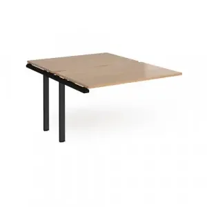 Adapt add on unit single 1200mm x 1600mm – black frame, beech top