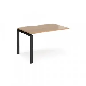 Adapt add on unit single 1200mm x 800mm – black frame, beech top