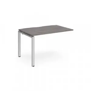 Adapt add on unit single 1200mm x 800mm – silver frame, grey oak top