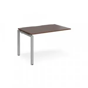 Adapt add on unit single 1200mm x 800mm – silver frame, walnut top