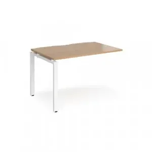 Adapt add on unit single 1200mm x 800mm – white frame, beech top
