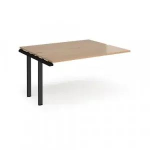 Adapt add on unit single 1400mm x 1200mm – black frame, beech top