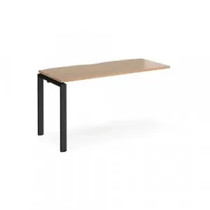 Adapt add on unit single 1400mm x 600mm – black frame, beech top