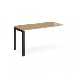 Adapt add on unit single 1400mm x 600mm – black frame, oak top