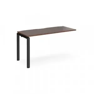 Adapt add on unit single 1400mm x 600mm – black frame, walnut top