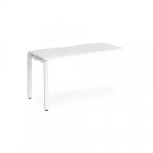 Adapt add on unit single 1400mm x 600mm – white frame, white top