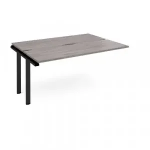 Adapt add on unit single 1600mm x 1200mm – black frame, grey oak top