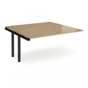 Adapt add on unit single 1600mm x 1600mm – black frame, oak top