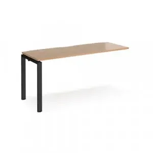 Adapt add on unit single 1600mm x 600mm – black frame, beech top