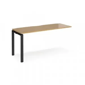 Adapt add on unit single 1600mm x 600mm – black frame, oak top