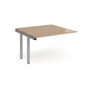 Adapt add on units back to back 1200mm x 1200mm – silver frame, beech top