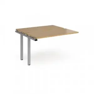 Adapt add on units back to back 1200mm x 1200mm – silver frame, oak top