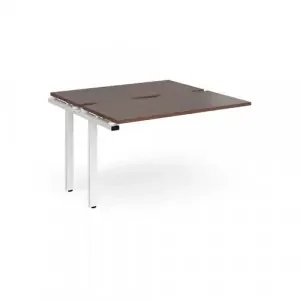 Adapt add on units back to back 1200mm x 1200mm – white frame, walnut top