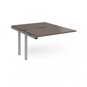Adapt add on units back to back 1200mm x 1600mm – silver frame, walnut top