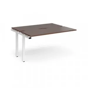 Adapt add on units back to back 1400mm x 1200mm – white frame, walnut top
