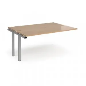 Adapt add on units back to back 1600mm x 1200mm – silver frame, beech top