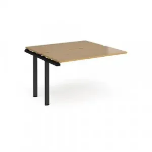 Adapt sliding top add on unit single 1200mm x 1200mm – black frame, oak top